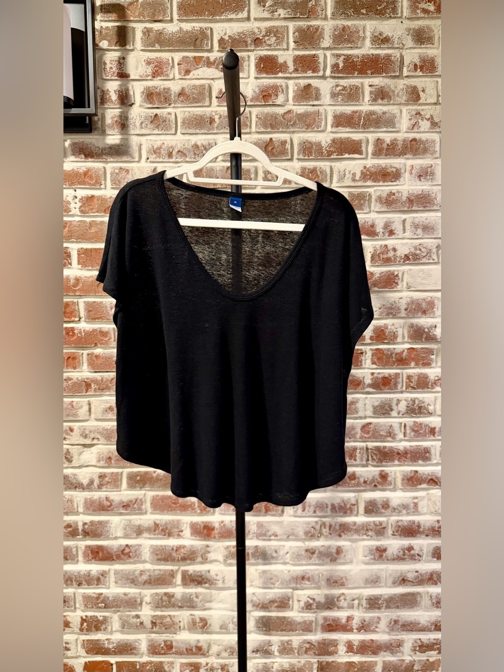 Old Navy Black Scoop Neck Short Sleeve Top